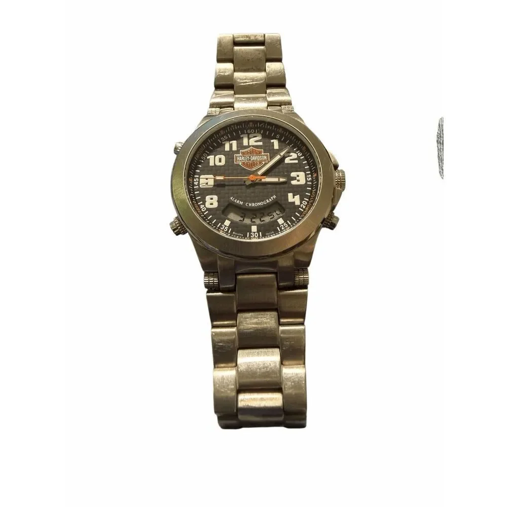 Rare 2005 Harley Davidson Bulova Chronograph Men’s  wristwatch model 78A110 New